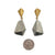 Short Origami Earrings - Gold-Earrings-Aleksandra Przybysz-Pistachios