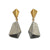 Short Origami Earrings - Gold-Earrings-Aleksandra Przybysz-Pistachios
