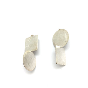 Silver Axis Clip-Ons - Large-Earrings-Heather Guidero-Pistachios