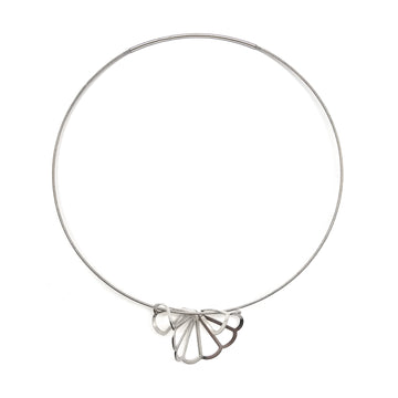 Silver Cloud Fold Necklace