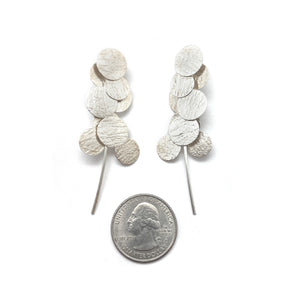 Silver Cluster Earrings-Earrings-Malgosia Kalinska-Pistachios