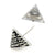 Silver Double Triangle Brooch-Pins-Jennifer Merchant-Pistachios