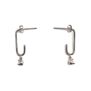 Silver Drop CZ Dangle Earrings - Pistachios