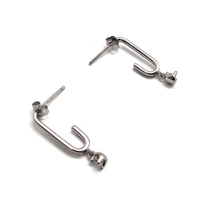 Silver Drop CZ Dangle Earrings - Pistachios