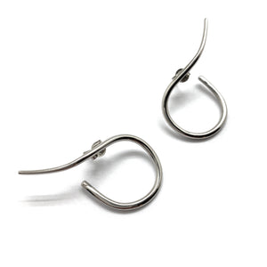 Silver Flip Earrings-Earrings-Theodora Daraklitsa-Pistachios