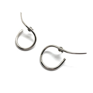 Silver Flip Earrings-Earrings-Theodora Daraklitsa-Pistachios