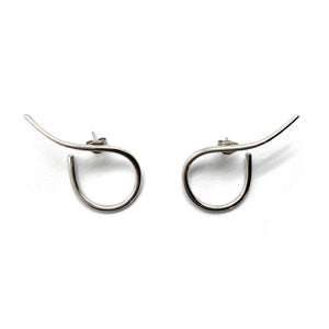 Silver Flip Earrings-Earrings-Theodora Daraklitsa-Pistachios
