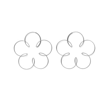 Silver Floral Endless Earrings
