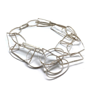 Silver Geometric Bundle Necklace-Necklaces-Biba Schutz-Pistachios