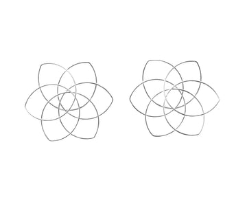 Silver Geometric Endless Earrings