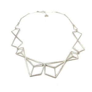 Silver Geometric Link Necklace-Necklaces-Veronika Majewska-Pistachios