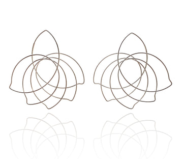 Silver Geometric Statement Earrings
