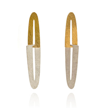 Silver & Gold Arch Earrings