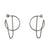 Silver Hoop and Chain Earrings - Large-Earrings-Fritz Heiring-Pistachios