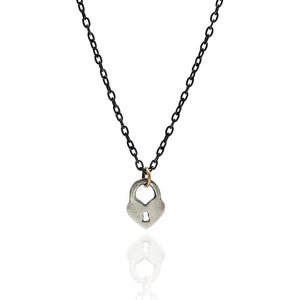 Silver Lock Necklace-Necklaces-Luana Coonen-Pistachios