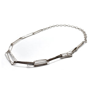Silver Mixed Geometry Necklace-Necklaces-Biba Schutz-Pistachios