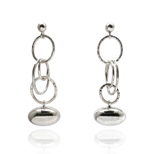 Silver Oval Link Earrings-Earrings-Sowon Joo-Pistachios