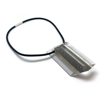 Silver Reversible Rhombus Pendant