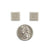 Silver Square Earrings-Earrings-Ryungjae Jung-Pistachios