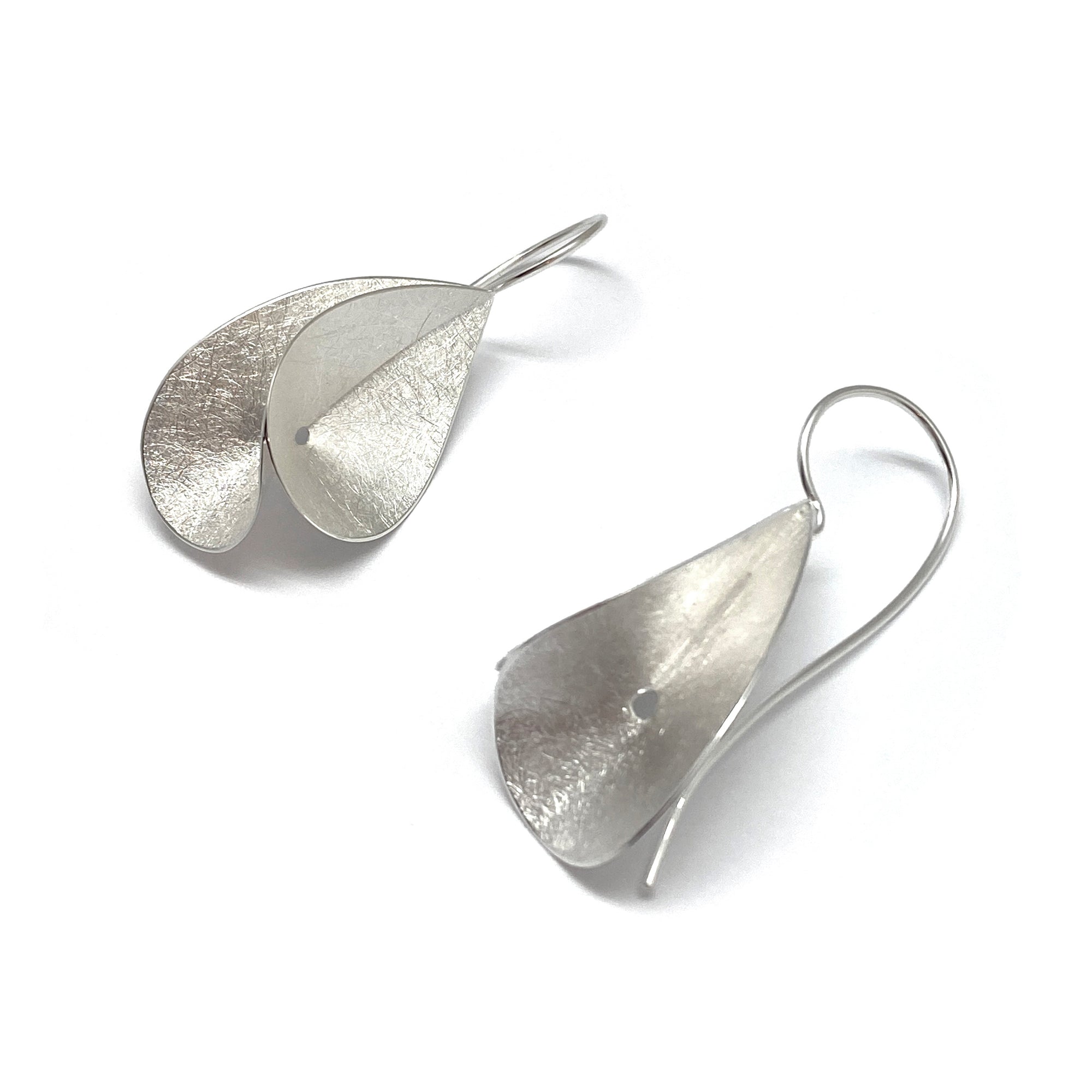 Silver Twist Earrings-Earrings-Anna Krol-Pistachios