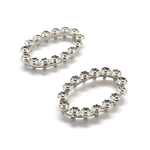 Silver Wreath Earrings-Earrings-Liz Clark-Pistachios