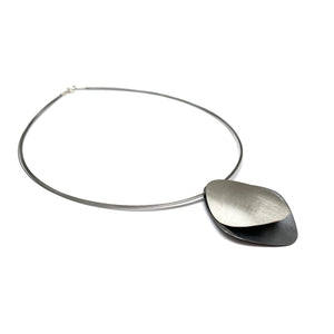 Silver and Black Layered Pendant-Necklaces-Kacper Schiffers-Pistachios