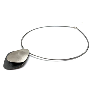 Silver and Black Layered Pendant-Necklaces-Kacper Schiffers-Pistachios