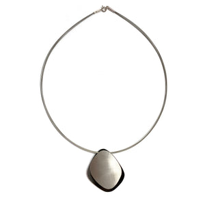 Silver and Black Layered Pendant-Necklaces-Kacper Schiffers-Pistachios