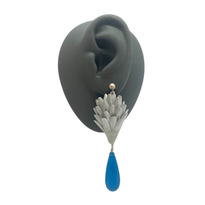 Silver and Blue Aluminum Earrings-Earrings-Eunseok Han-Pistachios