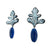 Silver and Blue Aluminum Leaf Earrings-Earrings-Eunseok Han-Pistachios
