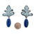 Silver and Blue Aluminum Leaf Earrings-Earrings-Eunseok Han-Pistachios