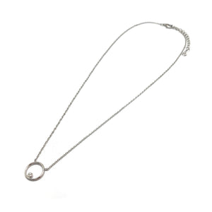 Silver and CZ Circle Pendant-Necklaces-Manuela Carl-Pistachios