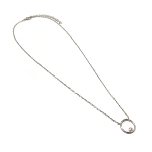 Silver and CZ Circle Pendant-Necklaces-Manuela Carl-Pistachios