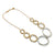 Silver and Gold Circles Necklace-Necklaces-Veronika Majewska-Pistachios