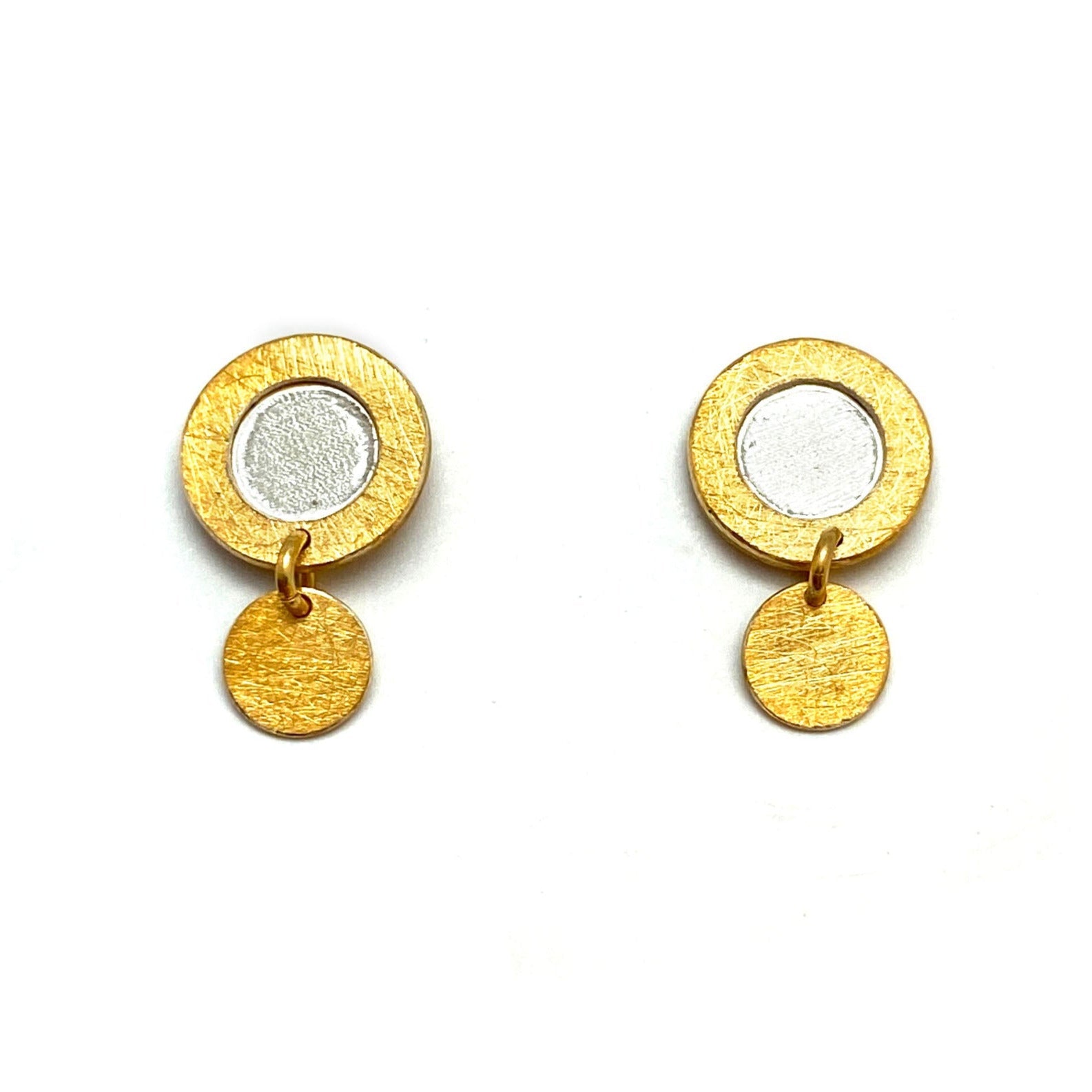 Circular shop gold earrings