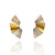 Silver and Gold Fan Earrings-Earrings-Stella Deligianni-Pistachios