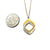Silver and Gold Intertwined Leaf Pendant-Necklaces-Manuela Carl-Pistachios