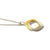 Silver and Gold Intertwined Leaf Pendant-Necklaces-Manuela Carl-Pistachios