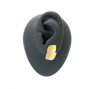 Silver and Gold Petal Studs-Earrings-Judith Neugebauer-Pistachios