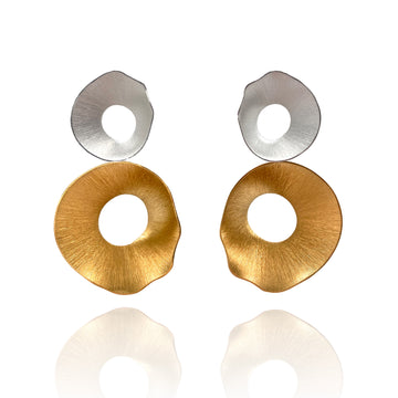 Silver and Gold Statement Earrings