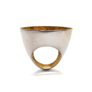 Silver and Inner Gold Ring