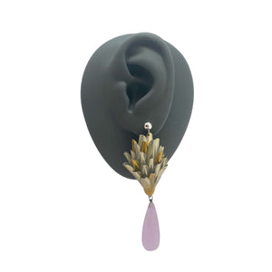 Silver and Periwinkle Aluminum Earrings-Earrings-Eunseok Han-Pistachios