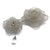 Silver and Quartz Crochet Brooch