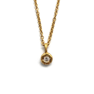 Single Diamond Necklace - Pistachios