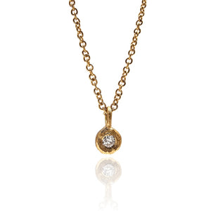Single Diamond Necklace - Pistachios