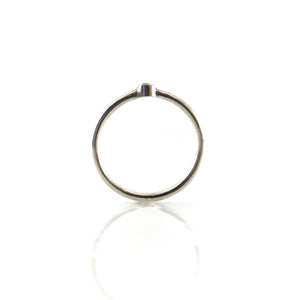 Single Diamond Stacking Ring - Silver-Rings-Heather Guidero-Size 6.75-Pistachios