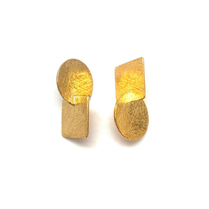 Small Axis Earrings - Yellow Gold Vermeil-Earrings-Heather Guidero-Pistachios