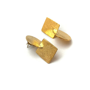 Small Axis Earrings - Yellow Gold Vermeil-Earrings-Heather Guidero-Pistachios