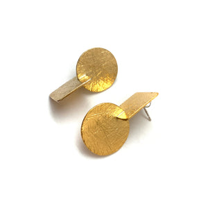 Small Axis Earrings - Yellow Gold Vermeil-Earrings-Heather Guidero-Pistachios
