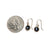 Small Bird & Flower Earrings - Black-Earrings-Kelly Jean Conroy-Pistachios